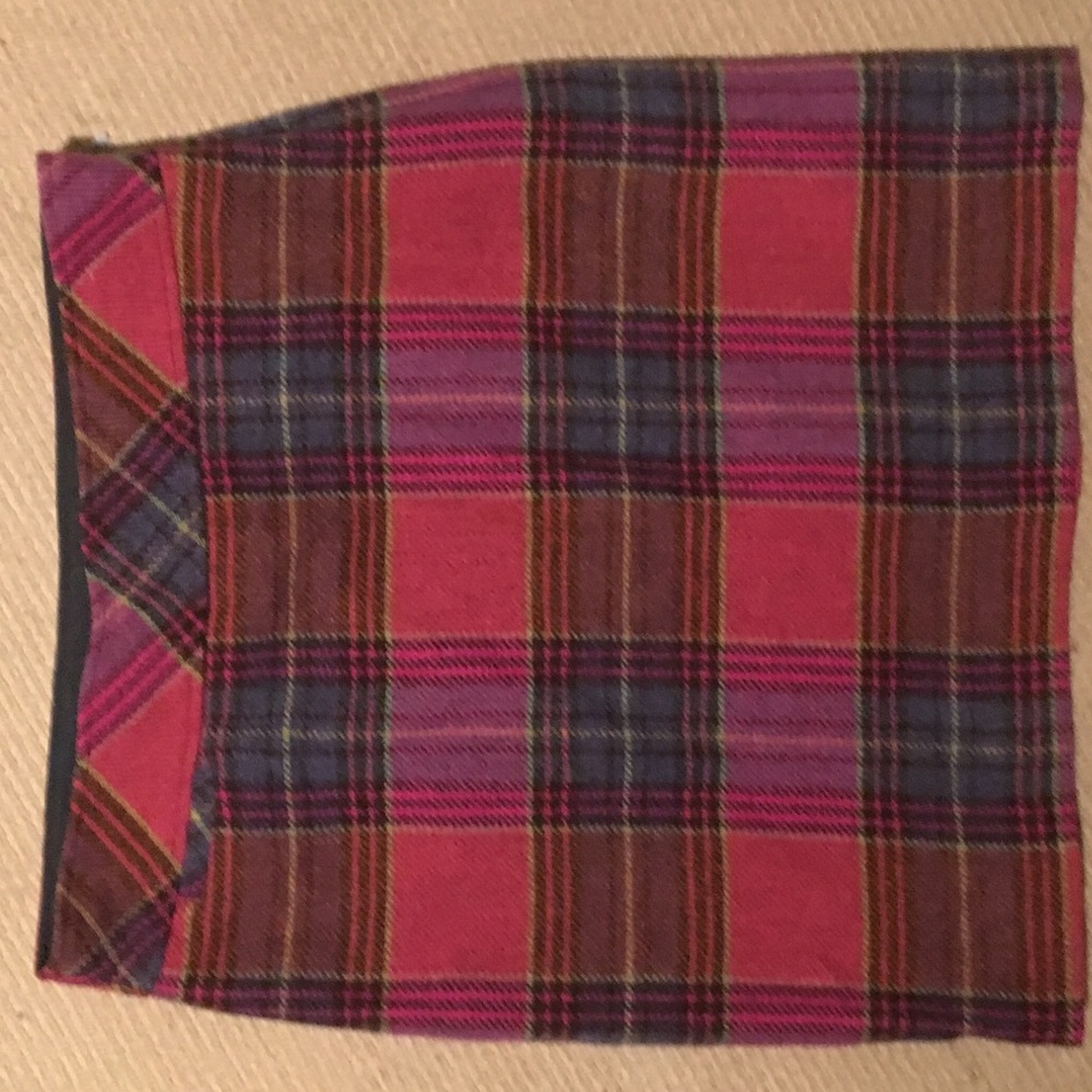 Wool Plaid LL Bean Skirt Size 16